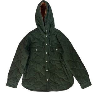 NWT BDG Flannel Quilted Hooded Shirt Jacket